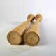 Pair of teak candle holders