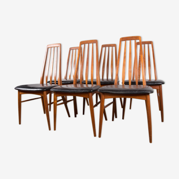 Suite de 6 chaises modèle « eva » du designer Niels Koefoed 1960