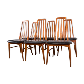 Suite de 6 chaises modèle « eva » du designer Niels Koefoed 1960