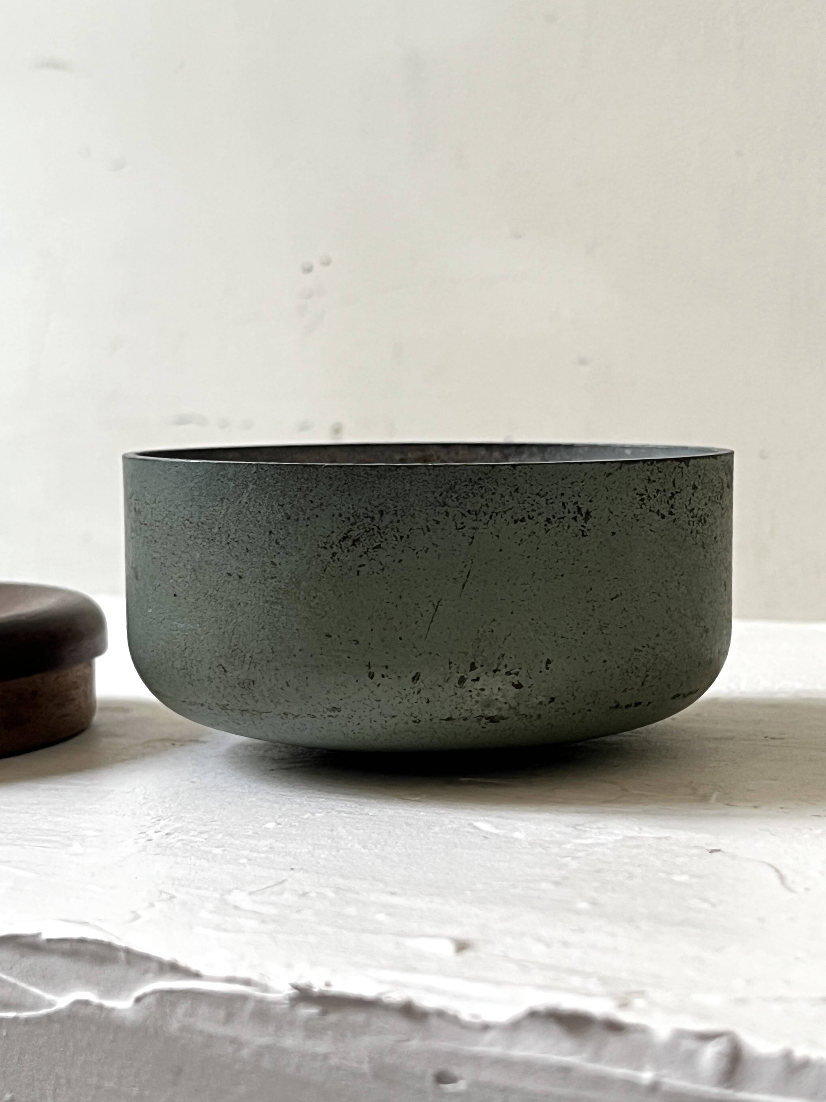 Scandinavian modernist metal and wood empty pocket box, unique piece from 1950.