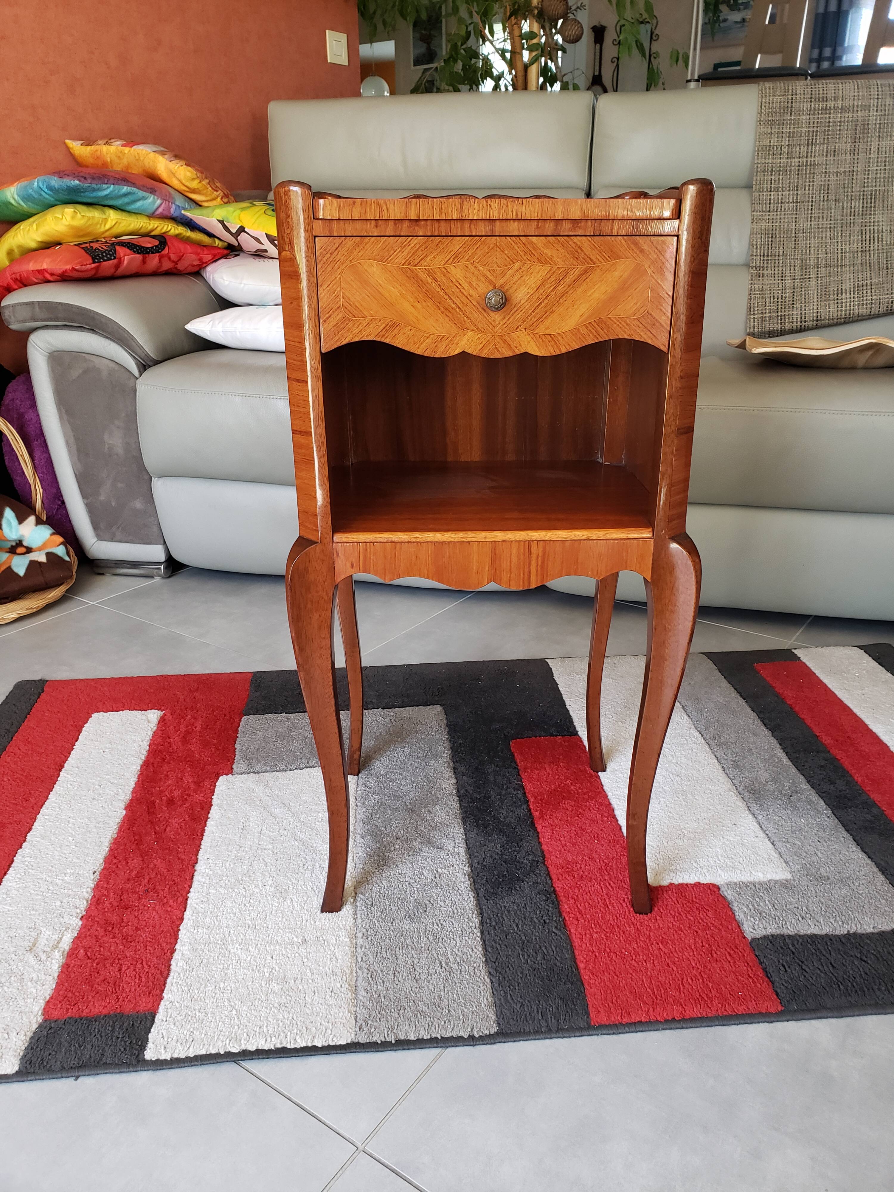 Louis XV style bedside table in rosewood