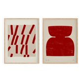 Paire d'estampes, ensemble d'art mural abstrait de deux, 50x70cm