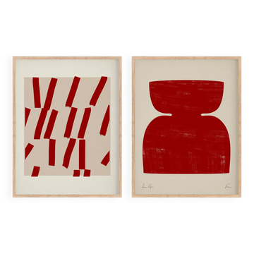 Paire d'estampes, ensemble d'art mural abstrait de deux, 50x70cm