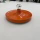 Honsel orange space age disc lamp , 1970s selected by Charlotte perriand