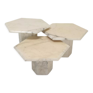 Set de 3 tables d’appoint - marbre