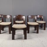 Vintage Brutalist Dining Chairs, Set of 6 - 1970s