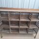 Wooden shelf on wheels