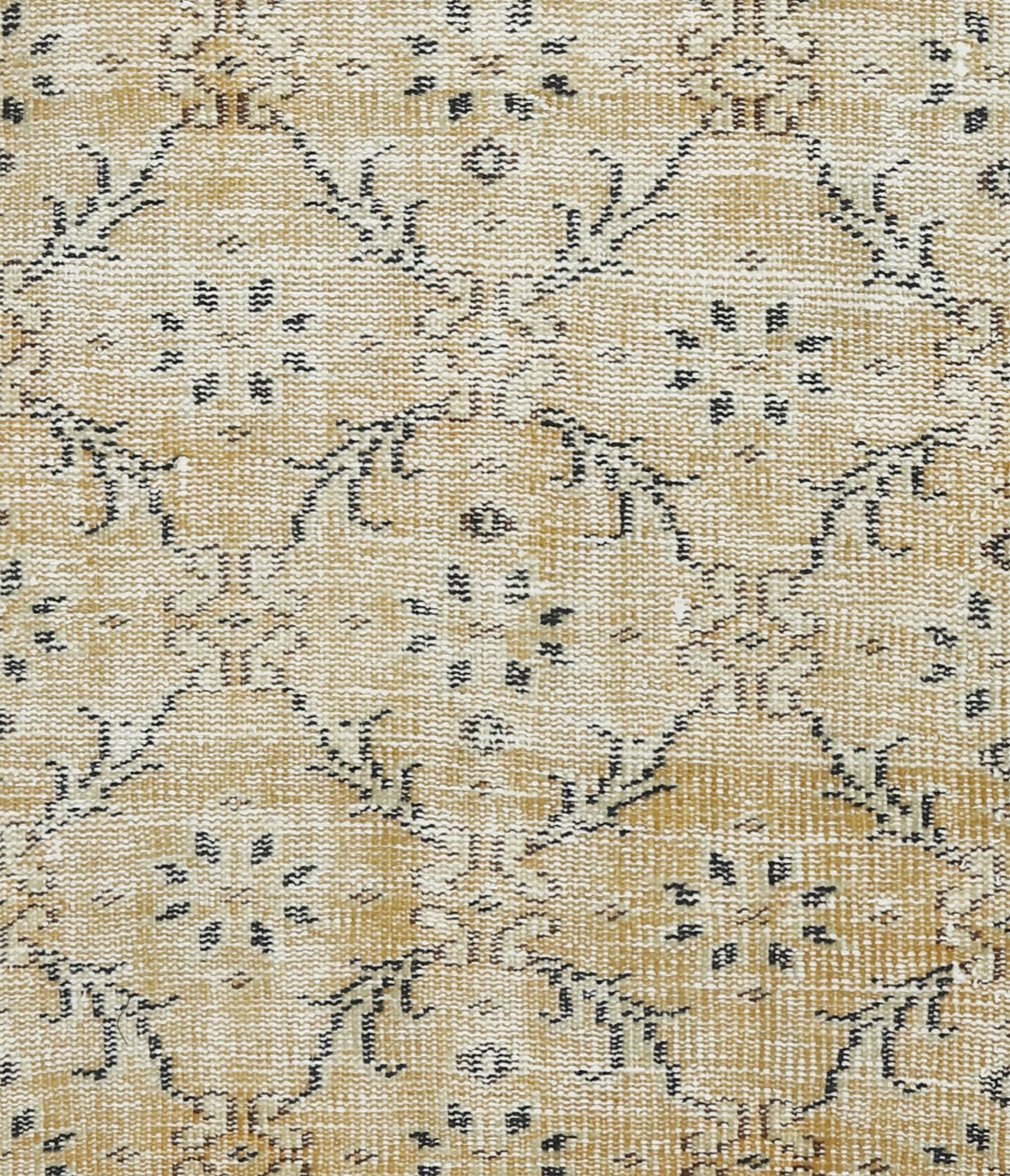 Turkish Anatolian Handmade Vintage Area Rug 204 cm x 97 cm