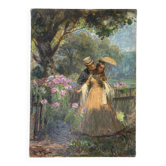 “La proposition”, huile sur toile signée