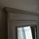 Beveled fireplace mirror
