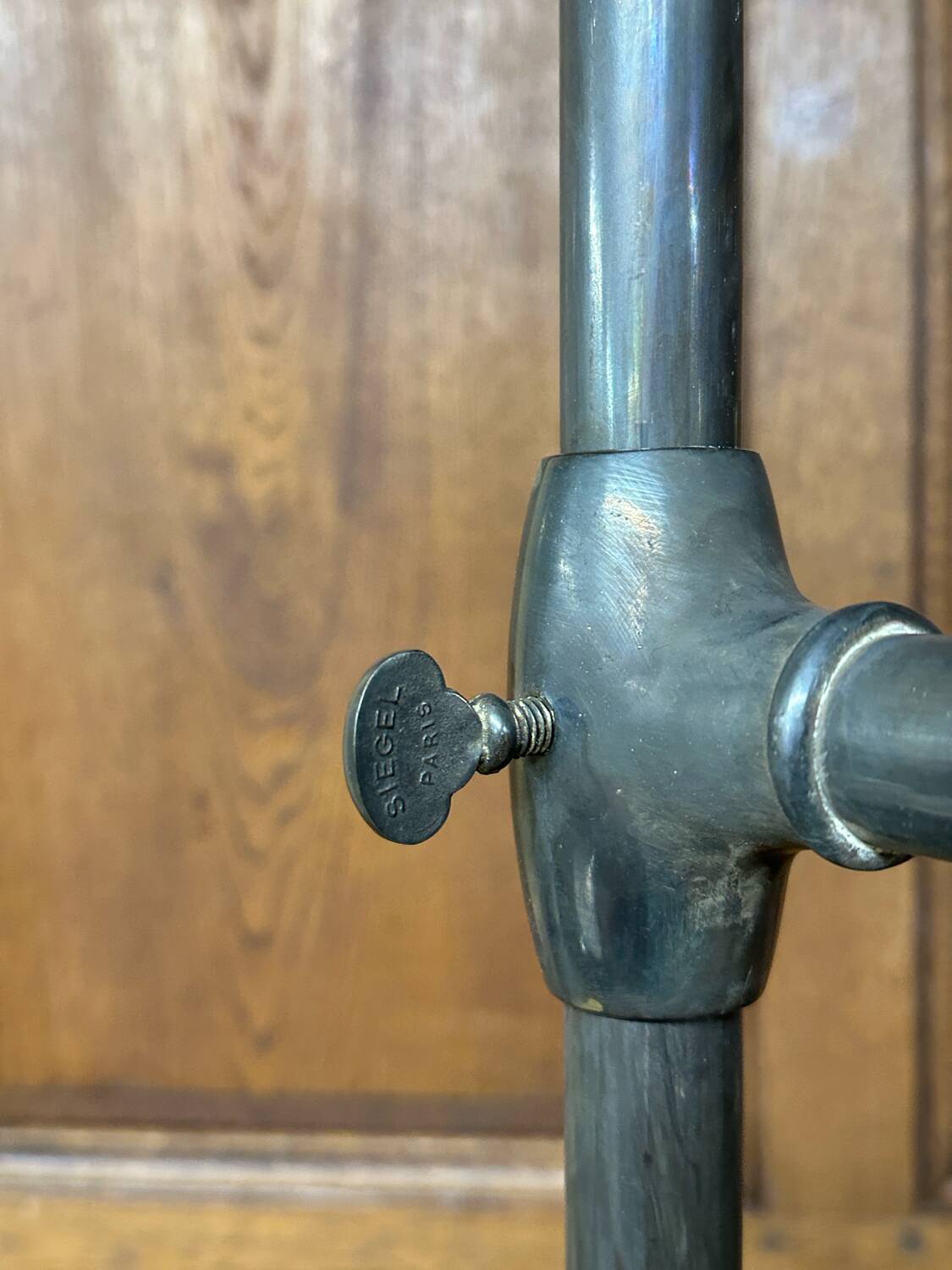 Siegel brand brass clothes rack, circa 1900