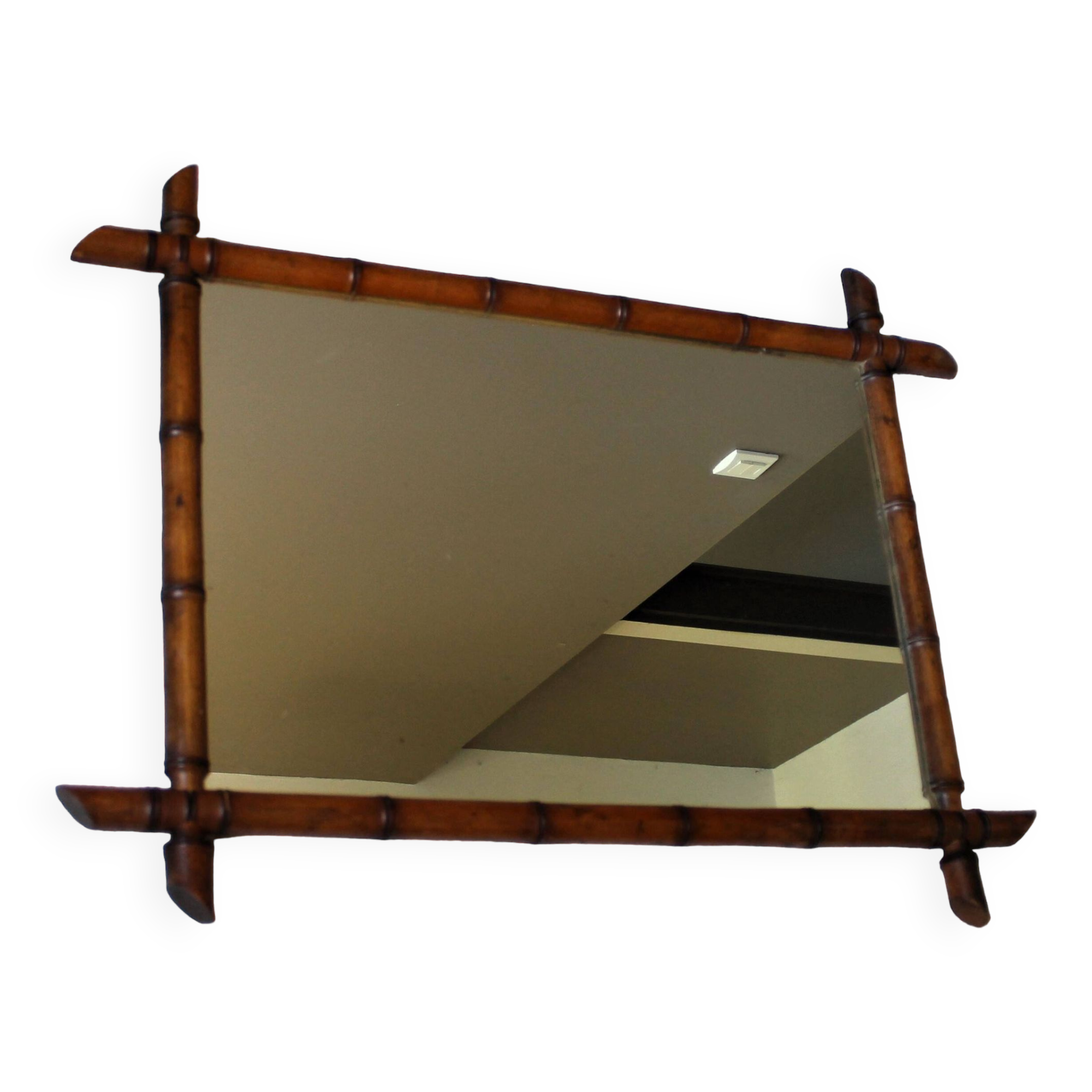 Bamboo mirror 78 x 60 from the 1920s/1930s
