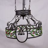 Antique wrought iron chandelier, Germany circa 1900