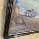 Oil painting "Fishermen of Sicily" 1960, Napoleon III frame