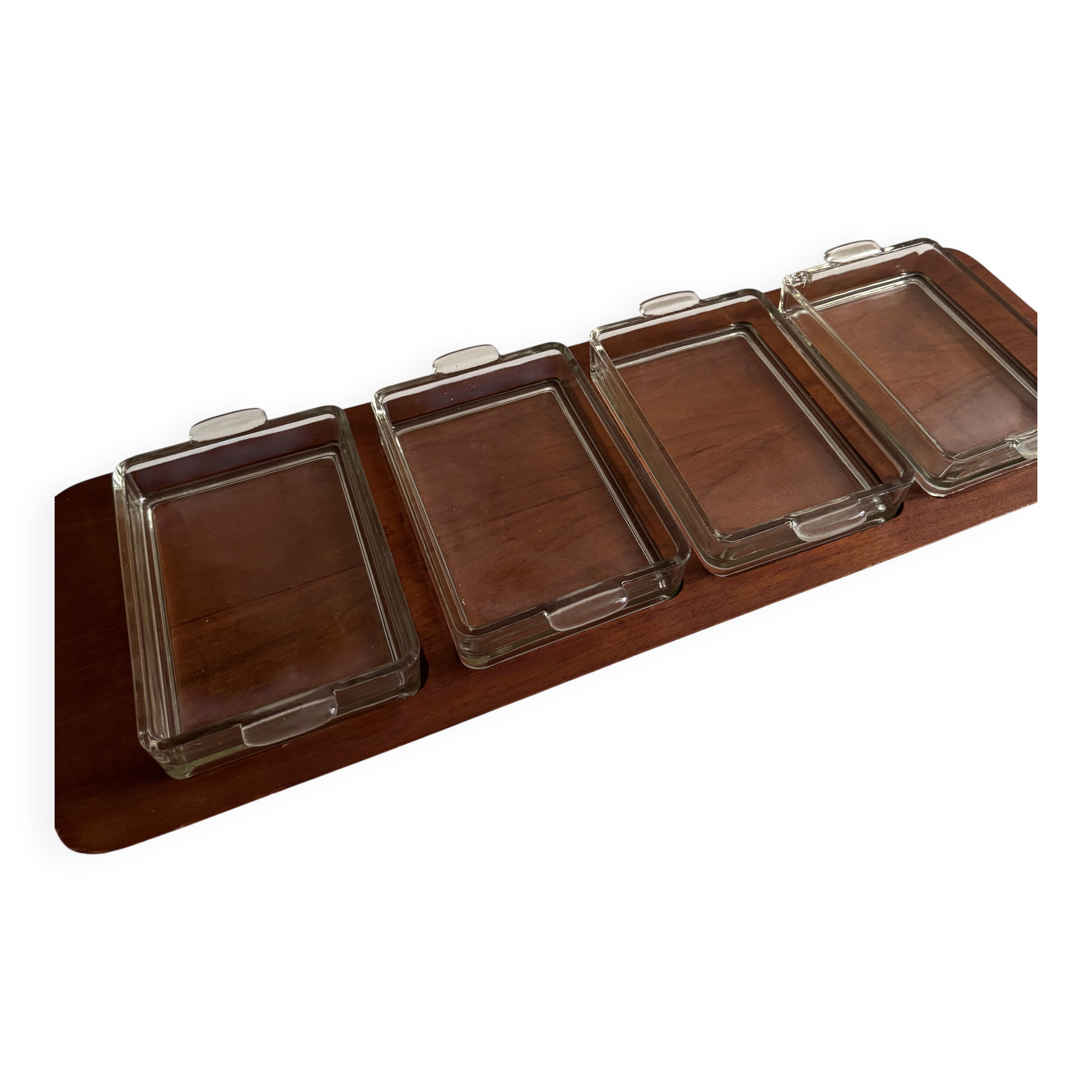 Scandinavian design teak aperitif platter 1960 Dismeg