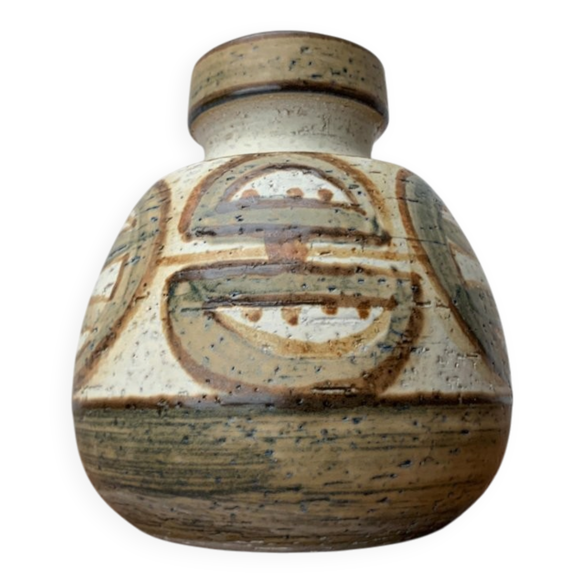 Danish vase from the mid-century pottery studio of Søholm, 1960s.