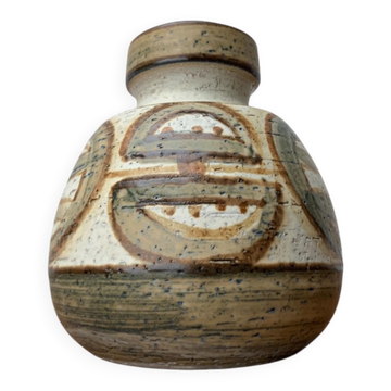 Vase danois de studio de poterie du milieu du siècle de Søholm, années 1960