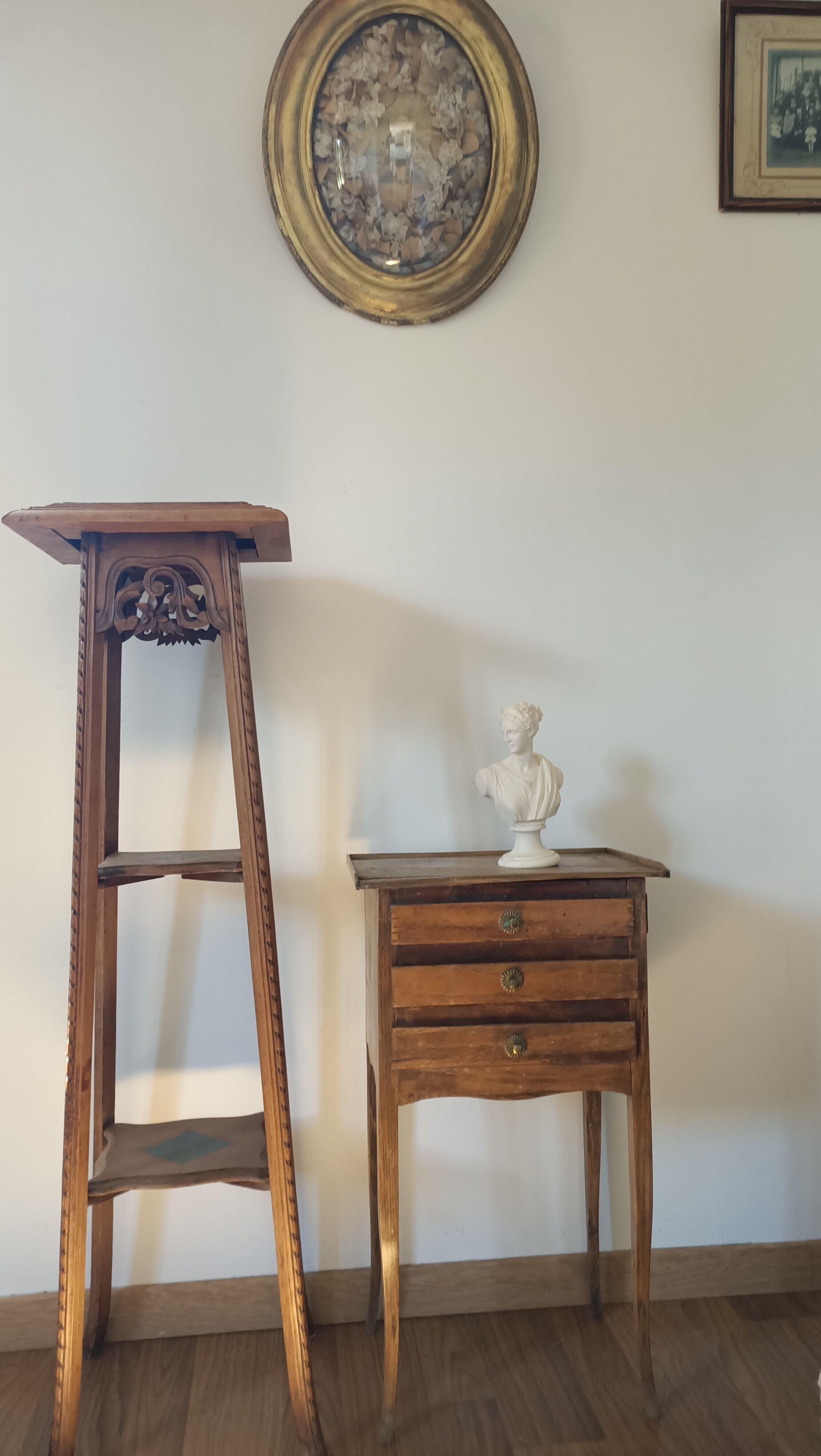 Bedside table with secret drawer