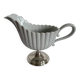 Porcelain and silver-plated gravy boat