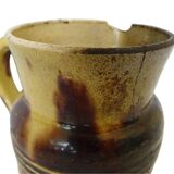 Pichet en poterie antique française de Dieulefit