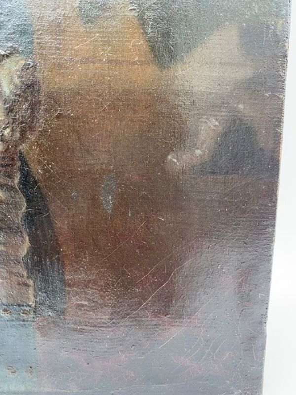 Tableau ancien, portrait d’un homme de lettres signé daté 1863