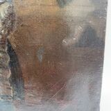 Old painting, portrait of a man of letters signed dated 1863