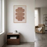 Peinture sur papier terracotta signée Eawy