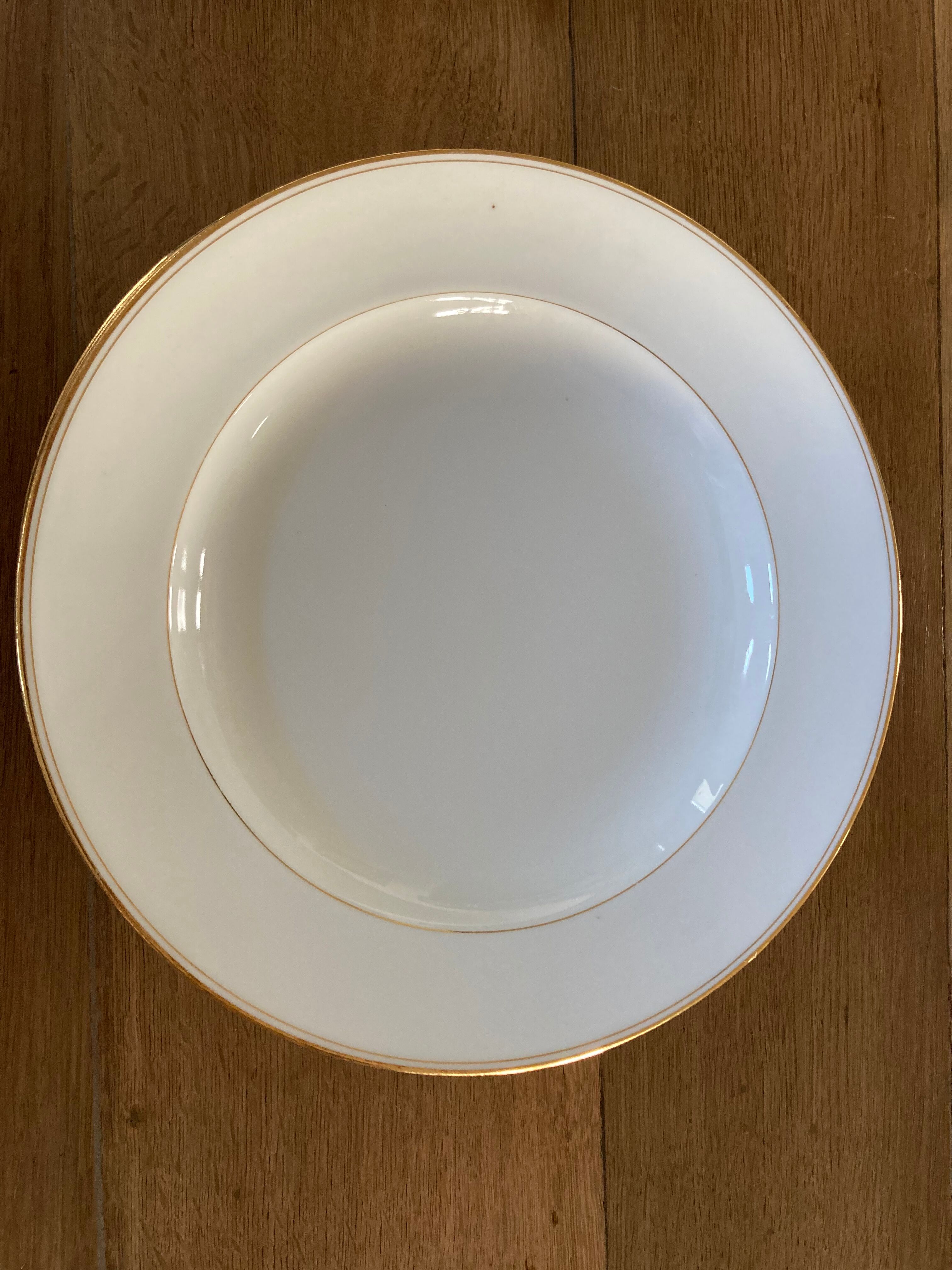 White Limoges plates