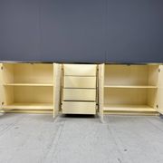 Beige lacquered credenza, 1970s