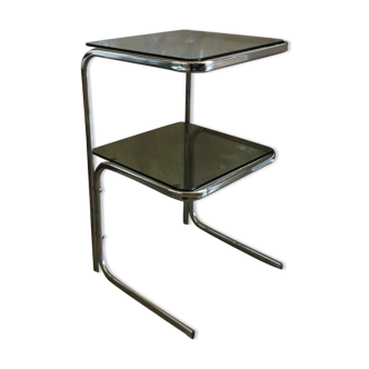 Chromium and smoked glass extra table