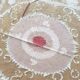 Vintage hand-embroidered tablecloth 132x146 cm