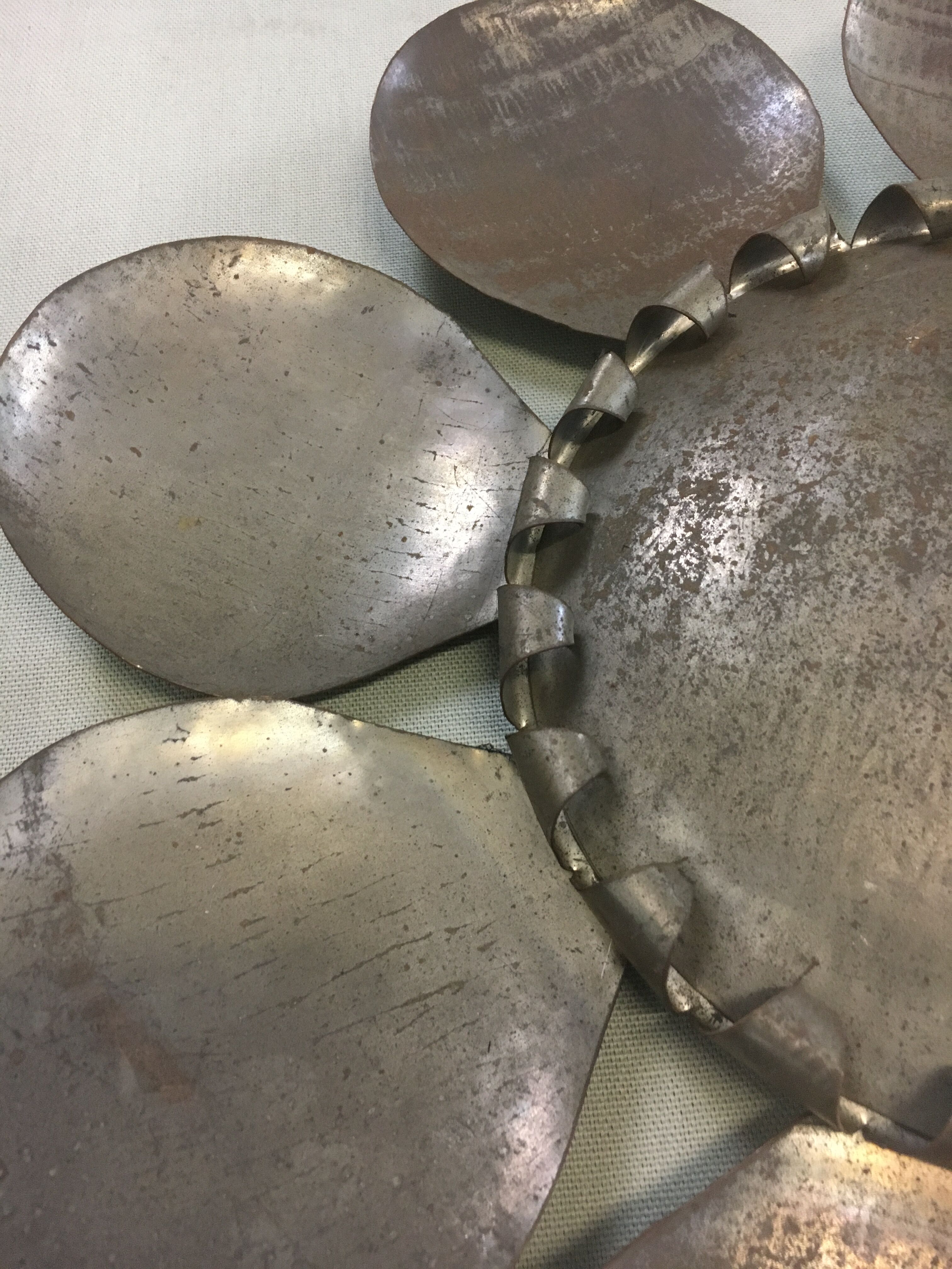 Vintage "flower" metal wall sconce, 1970