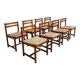 Set of 8 vintage Asko dining chairs, Finland 1960s
