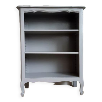 Bibus in gray lacquered solid wood.