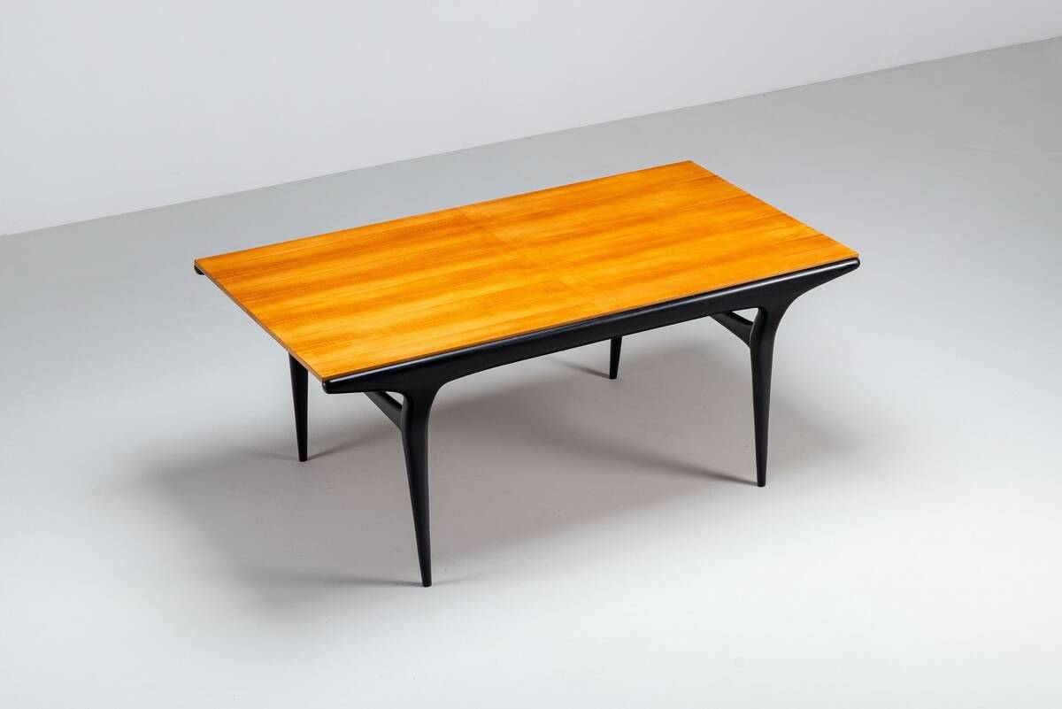 Table à manger T4 Alfred Hendrickx en hêtre Belform Belgique 1958