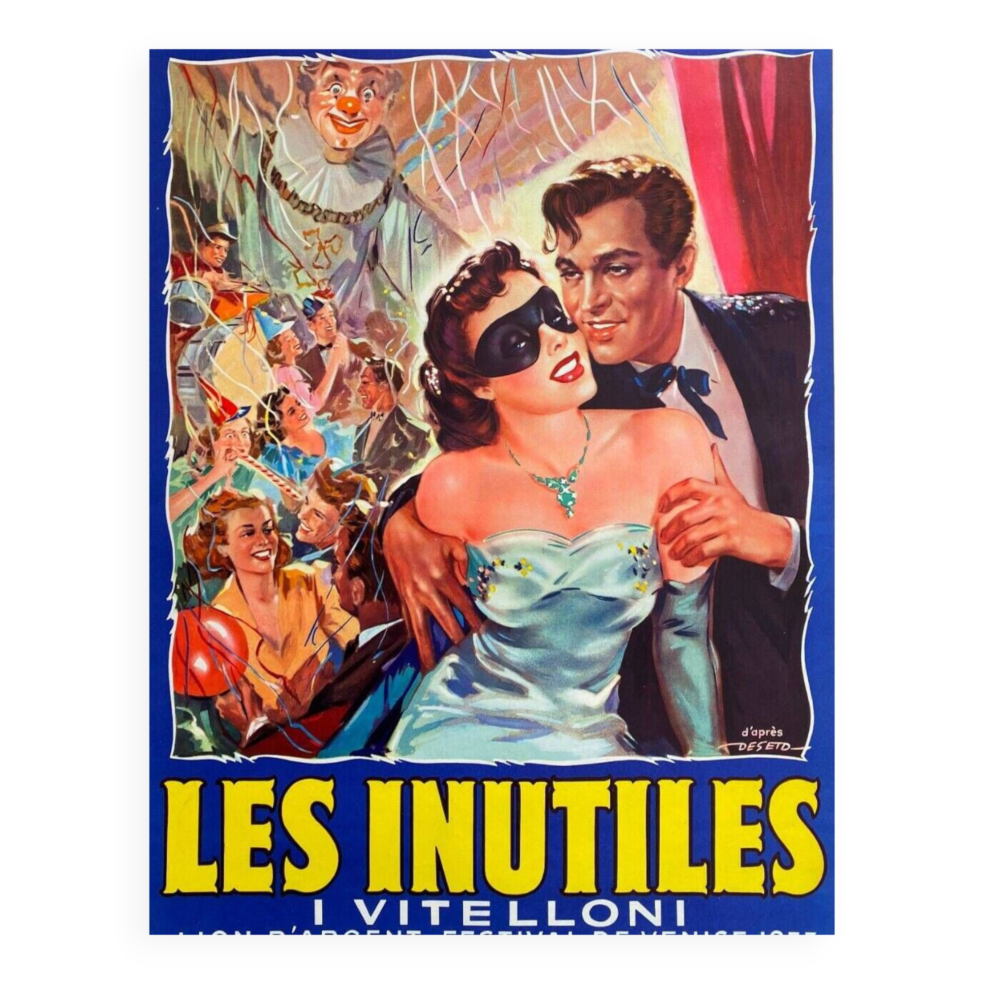 Original cinema poster "The Vitelloni" Federico Fellini 36x56cm 1953