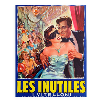 Affiche cinéma originale "Les Vitelloni" Federico Fellini 36x56cm 1953