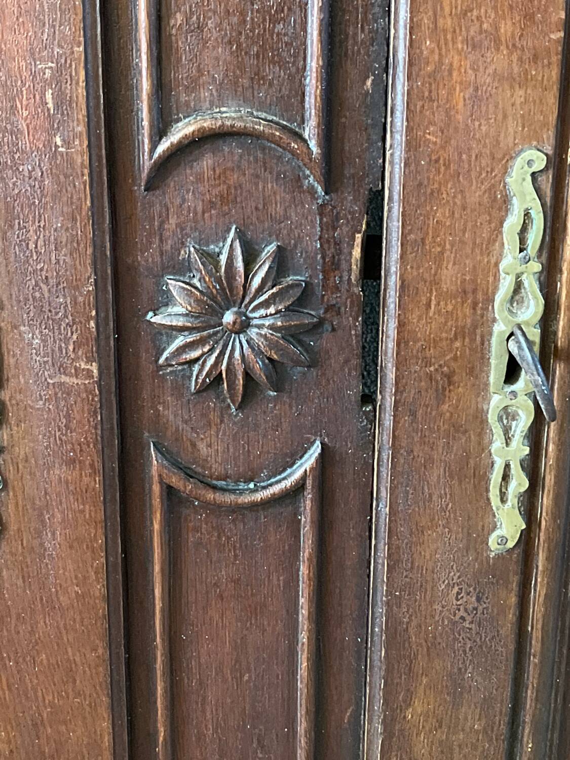Antique oak church window doors, 1930s