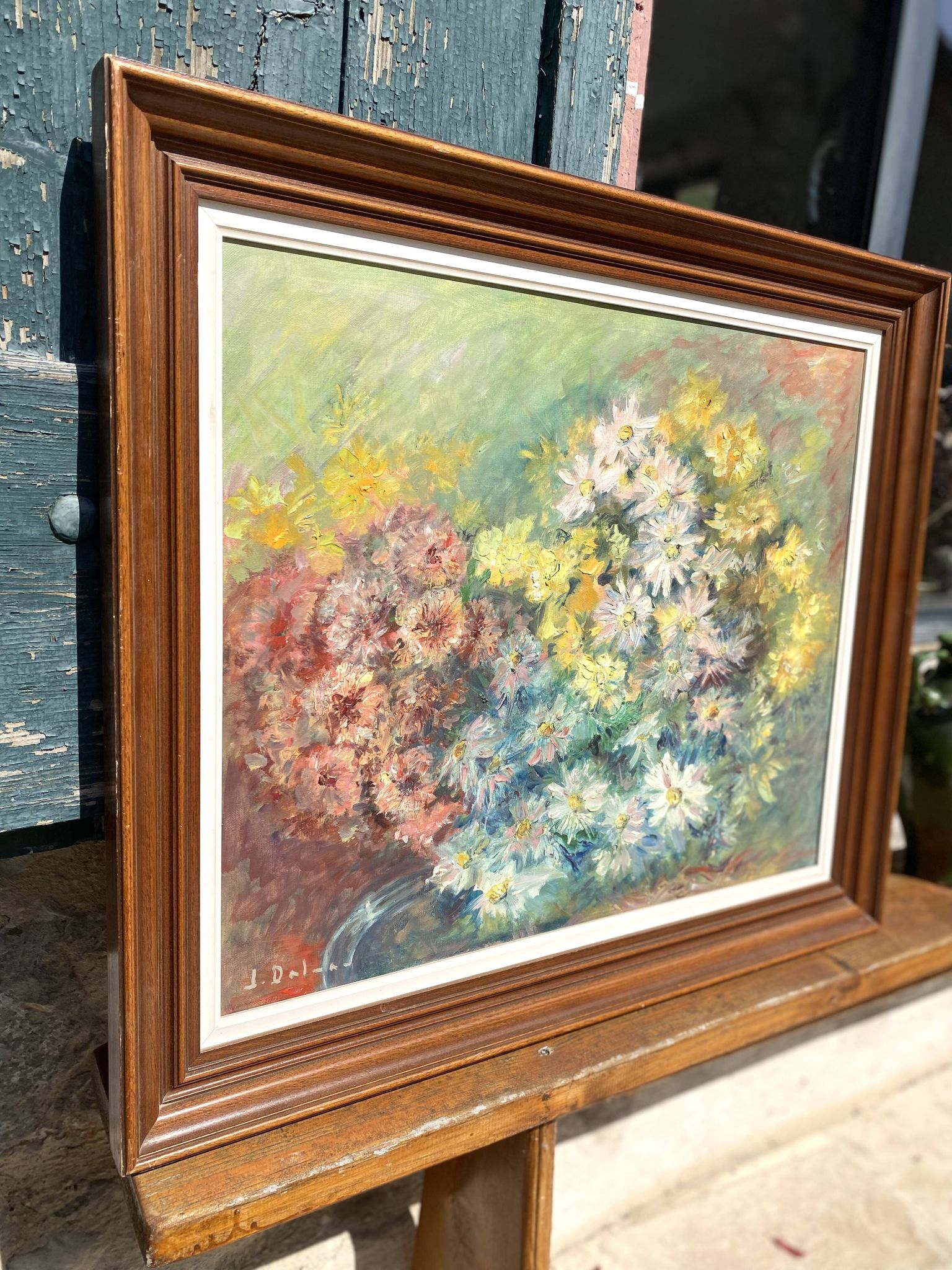 Huile sur toile - Bouquet impressionniste - 1950 il