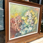 Huile sur toile - Bouquet impressionniste - 1950 il