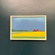 Original Swedish Oil on Canvas – "Approaching Storm" by Astrid Larje – Signed – Vintage and Framed – 43 × 30 cm (16.9" × 11.8")
