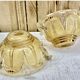 Wall lamp double fires copper metal art deco glassware ezan opalescent gilded
