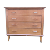 Vintage chest of drawers in blond oak, 1050