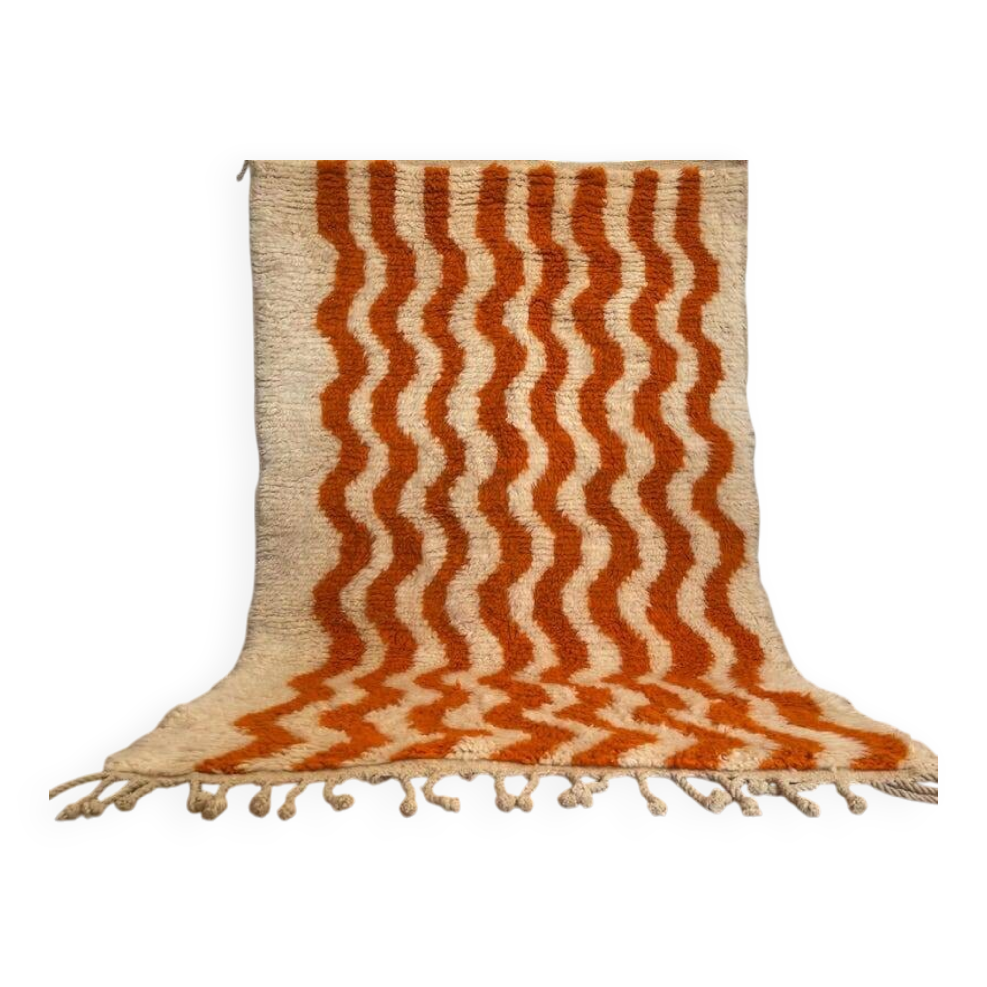 Traditional handmade Beni Ouraine rug, size 140 x 260 cm