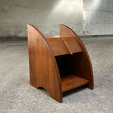 Futuristic wood bedside table 1960