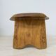 Brutalist solid wood side table /stool , 1970s
