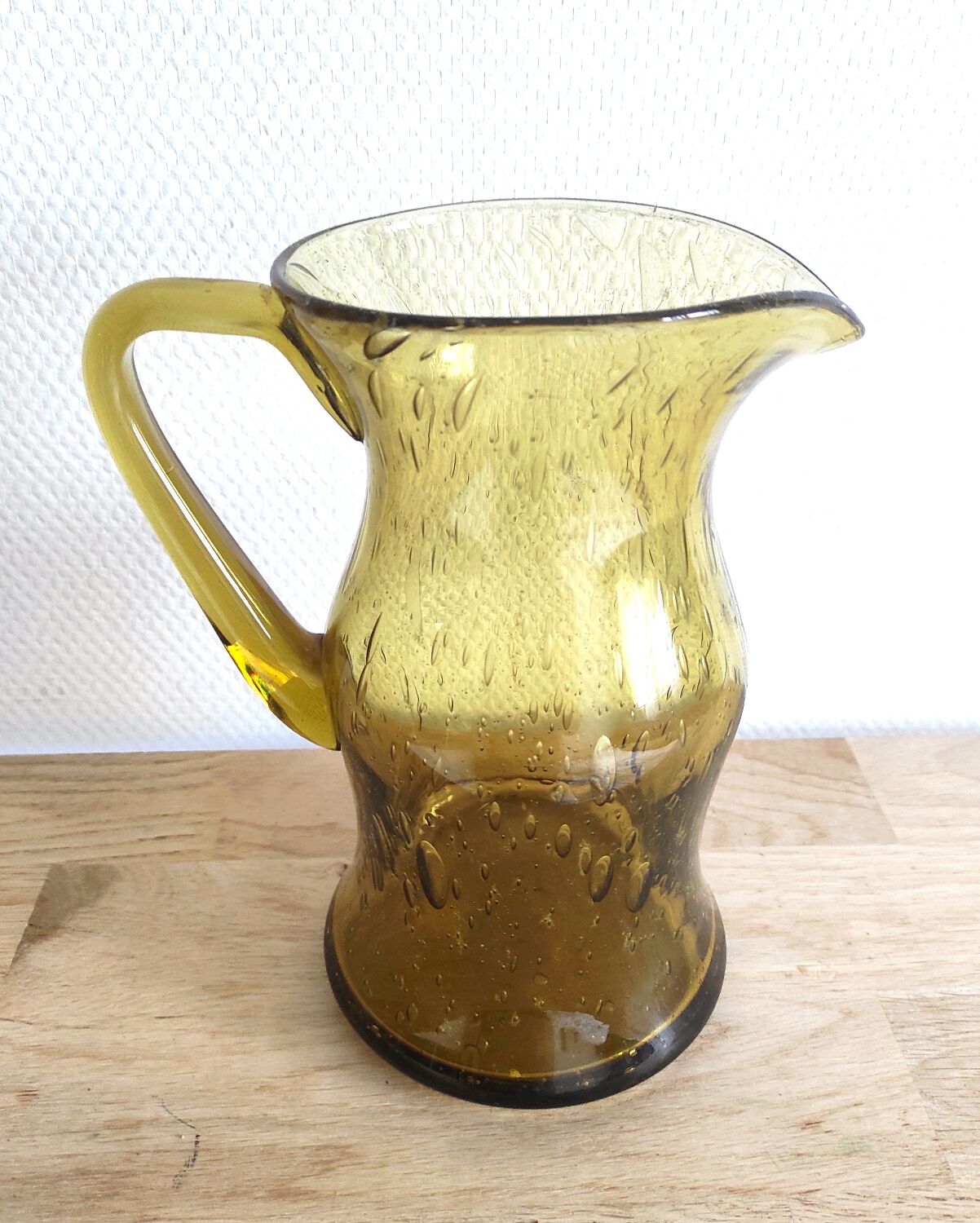 Biot bubbled glass pitcher