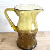 Biot bubbled glass pitcher