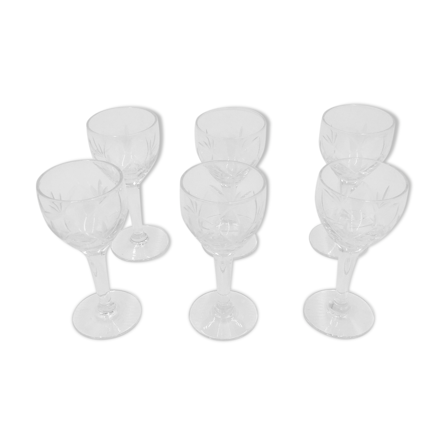 Lot of crystal liquor glasses