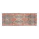 Orange Brown Turkish Vintage Handmade Oushak Wool Runner Rug 87x237